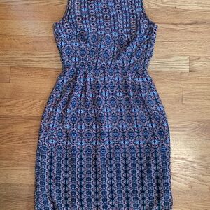 Boho Print Dress, Size 0, polyester